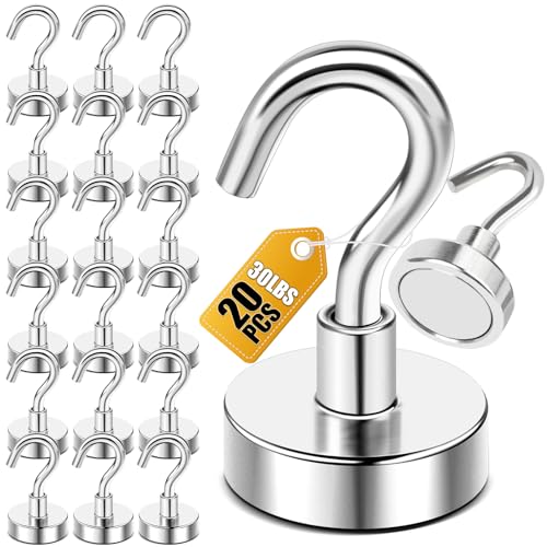 DIYMAG Magnetic Hooks (20-Pack)