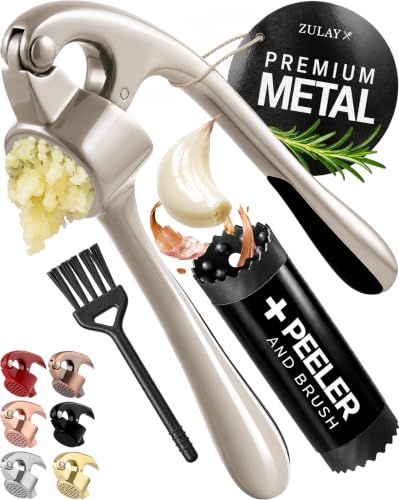 Zulay Premium Garlic Press Set