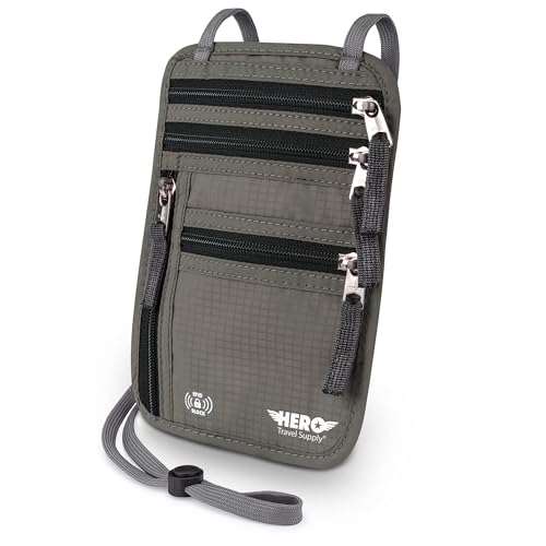 HERO RFID Neck Wallet Passport Holder