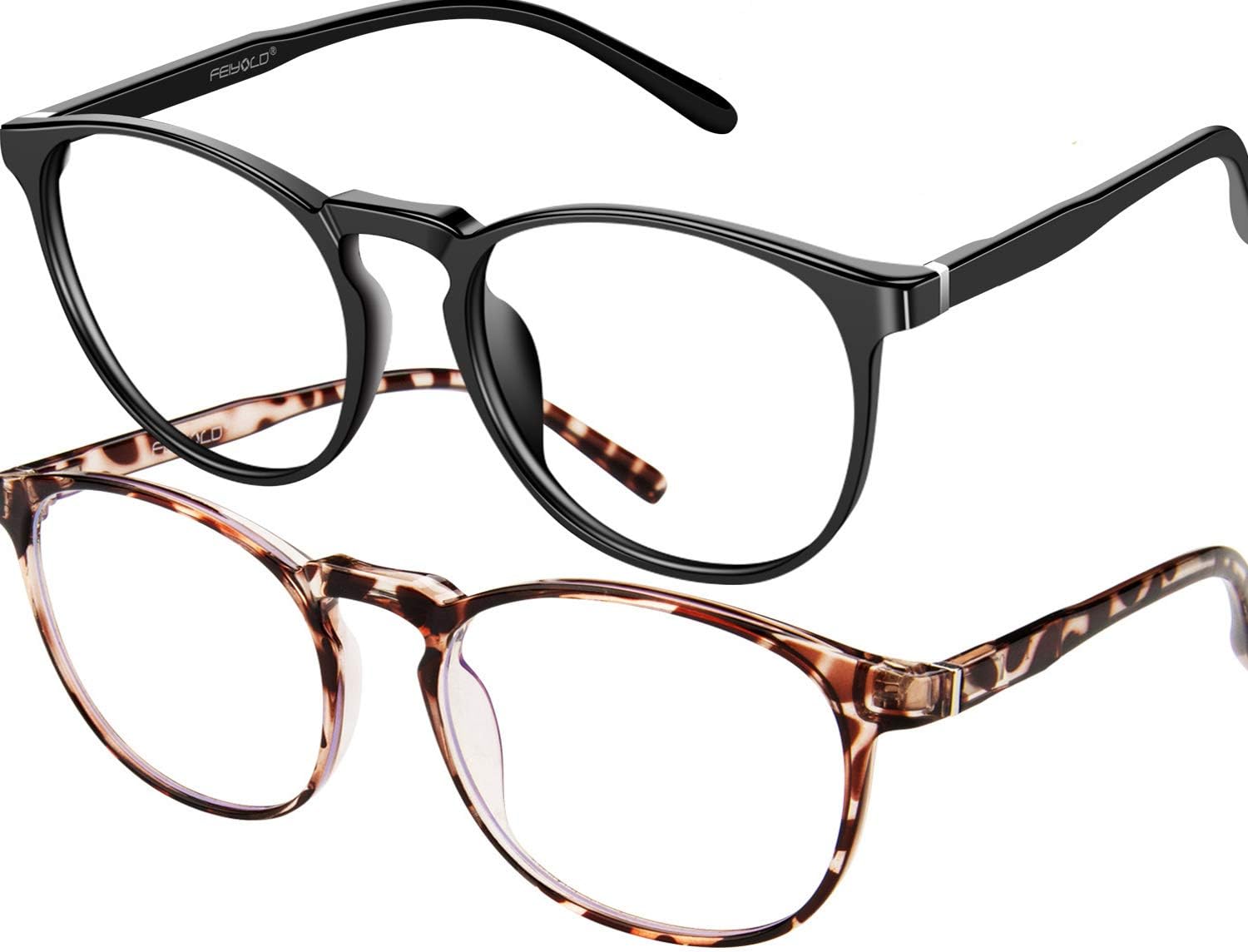 FEIYOLD Blue Light Blocking Glasses (2-Pack)