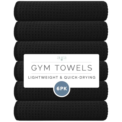 S&T INC. Microfiber Gym Towels (6-Pack)
