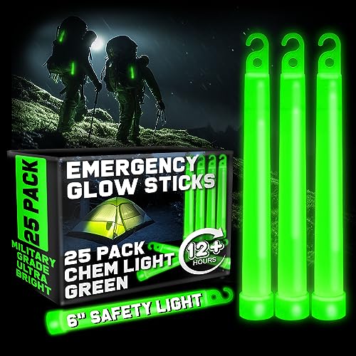 Ultra Bright Green Glow Sticks (25-Pack)