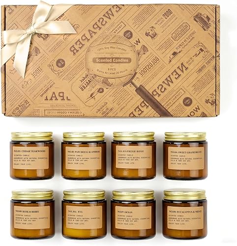 Feibao 8-Pack Soy Candle Gift Set