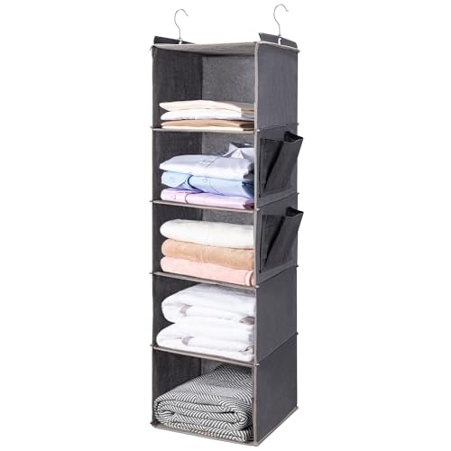 BOOMIBOO 5-Shelf Hanging Closet Organizer