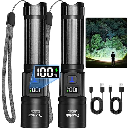 TrixHub Rechargeable Flashlights (2-Pack)