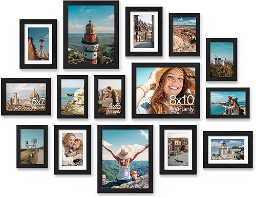 Vittanly 15-Pack Gallery Frame Set