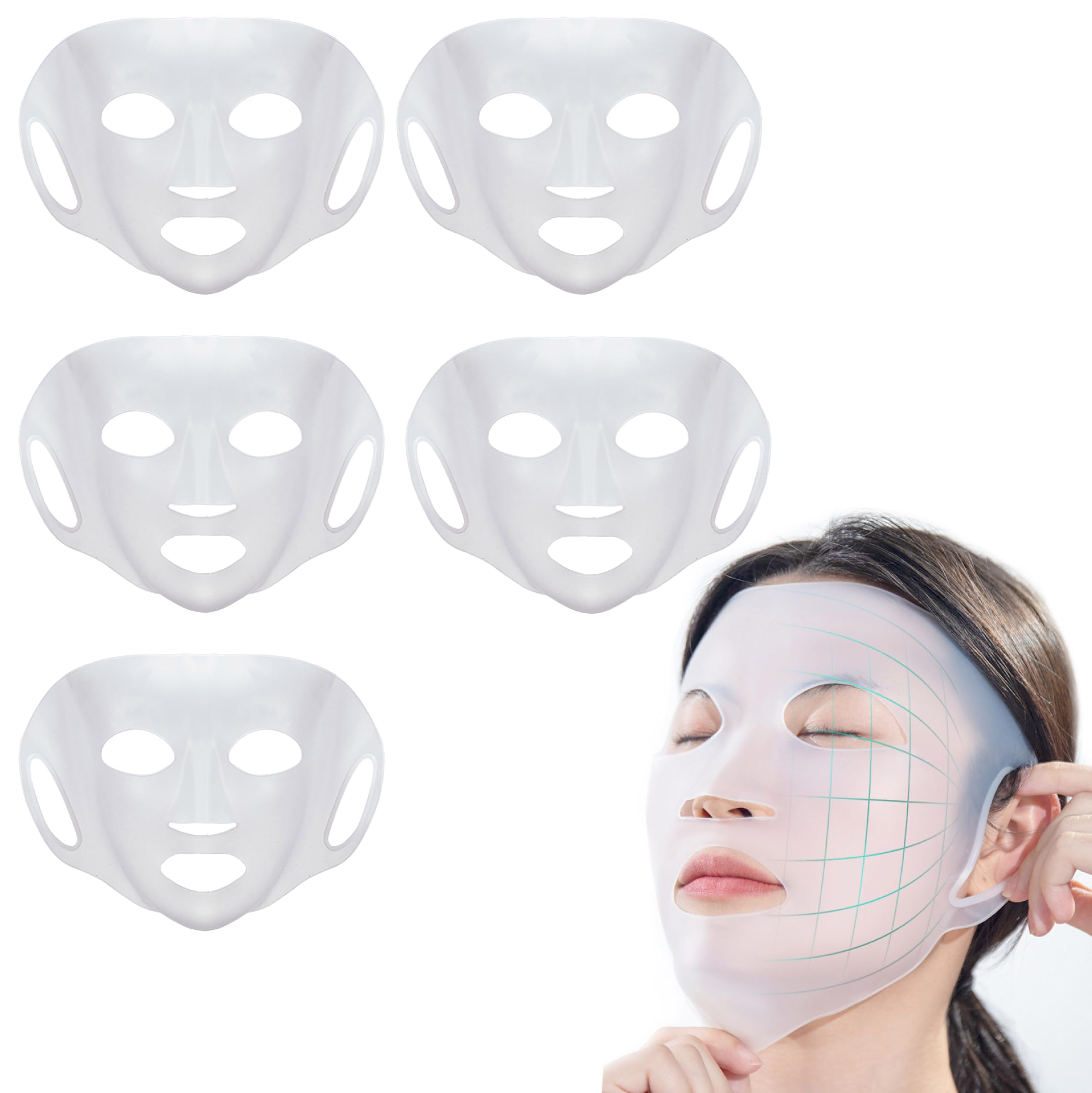 Reusable Silicone Face Mask Cover (5-Pack)