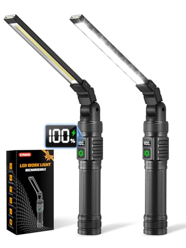 Ruboliy Magnetic Rechargeable LED Work Lights (2-Pack)