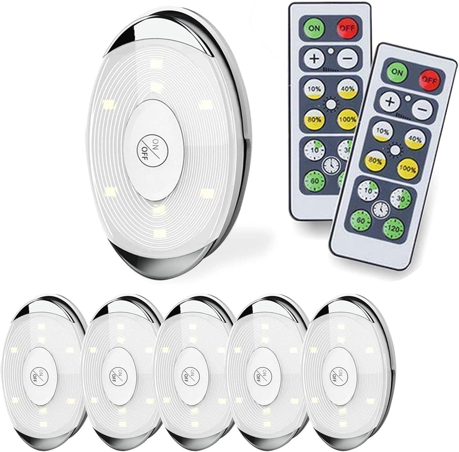LED Puck Lights with Remote (6-Pack)