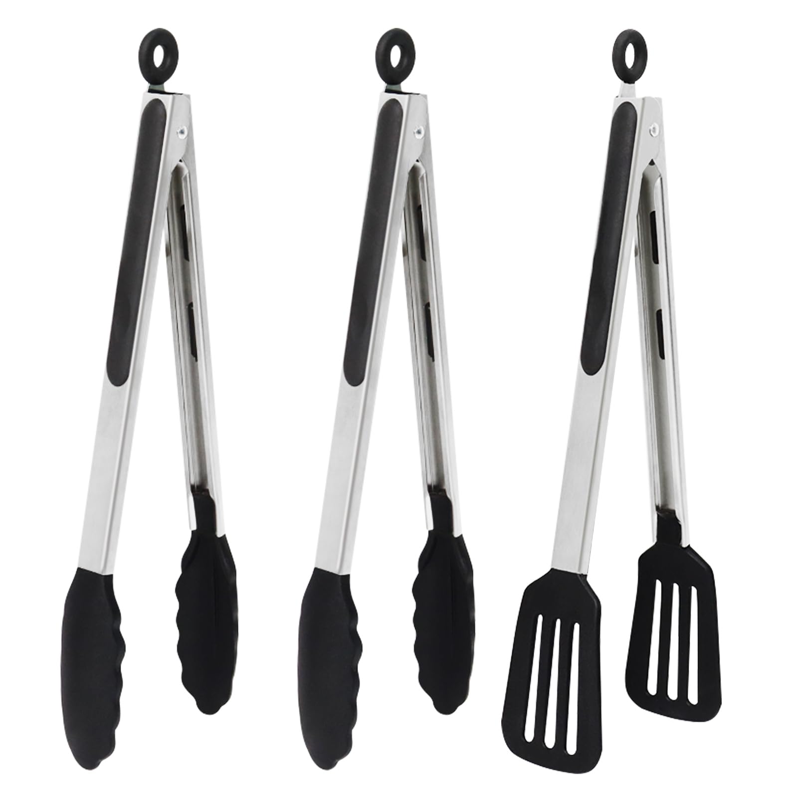Kitchen Tongs with Silicone Tips (12-Inch)