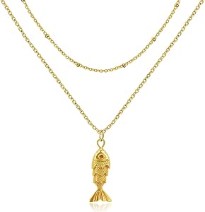 Dainty Fish Pendant Necklace