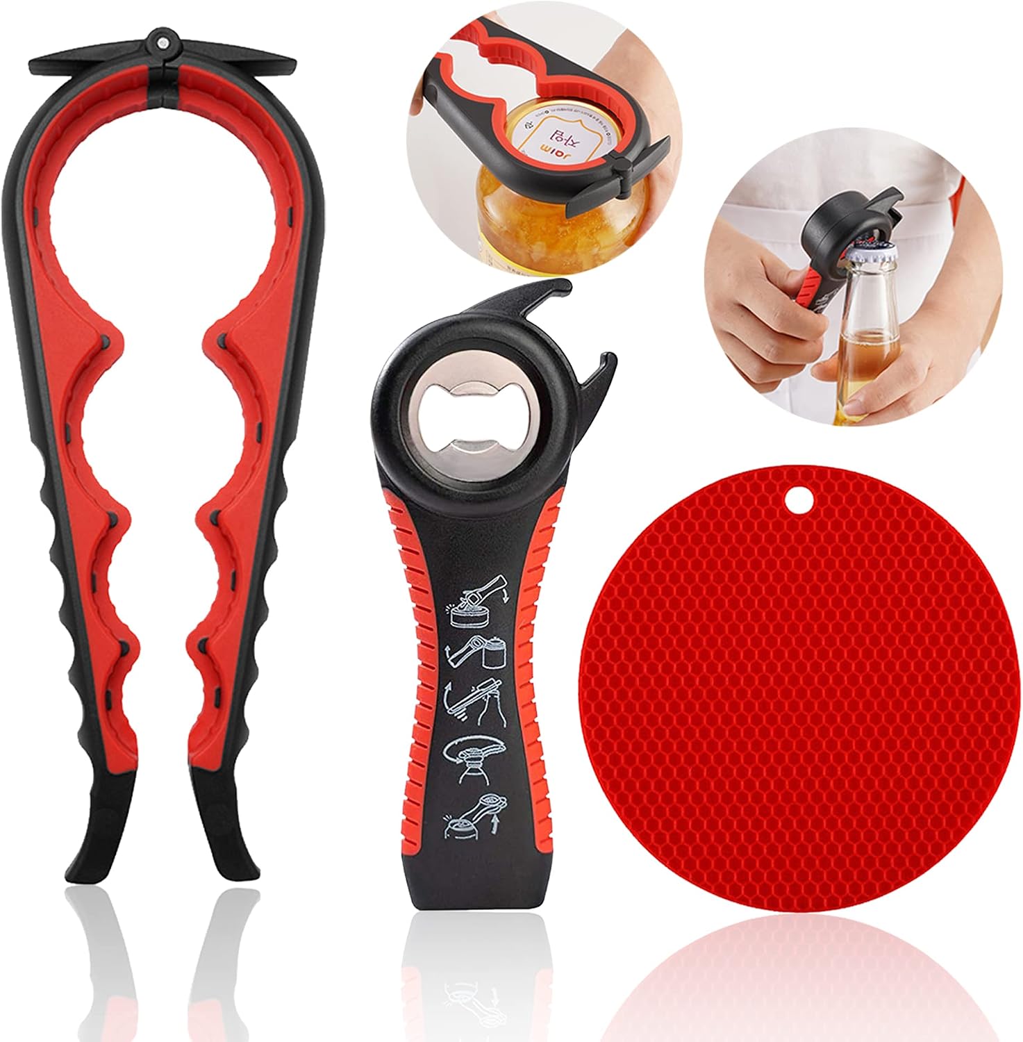 Multi-Function Jar and Bottle Opener