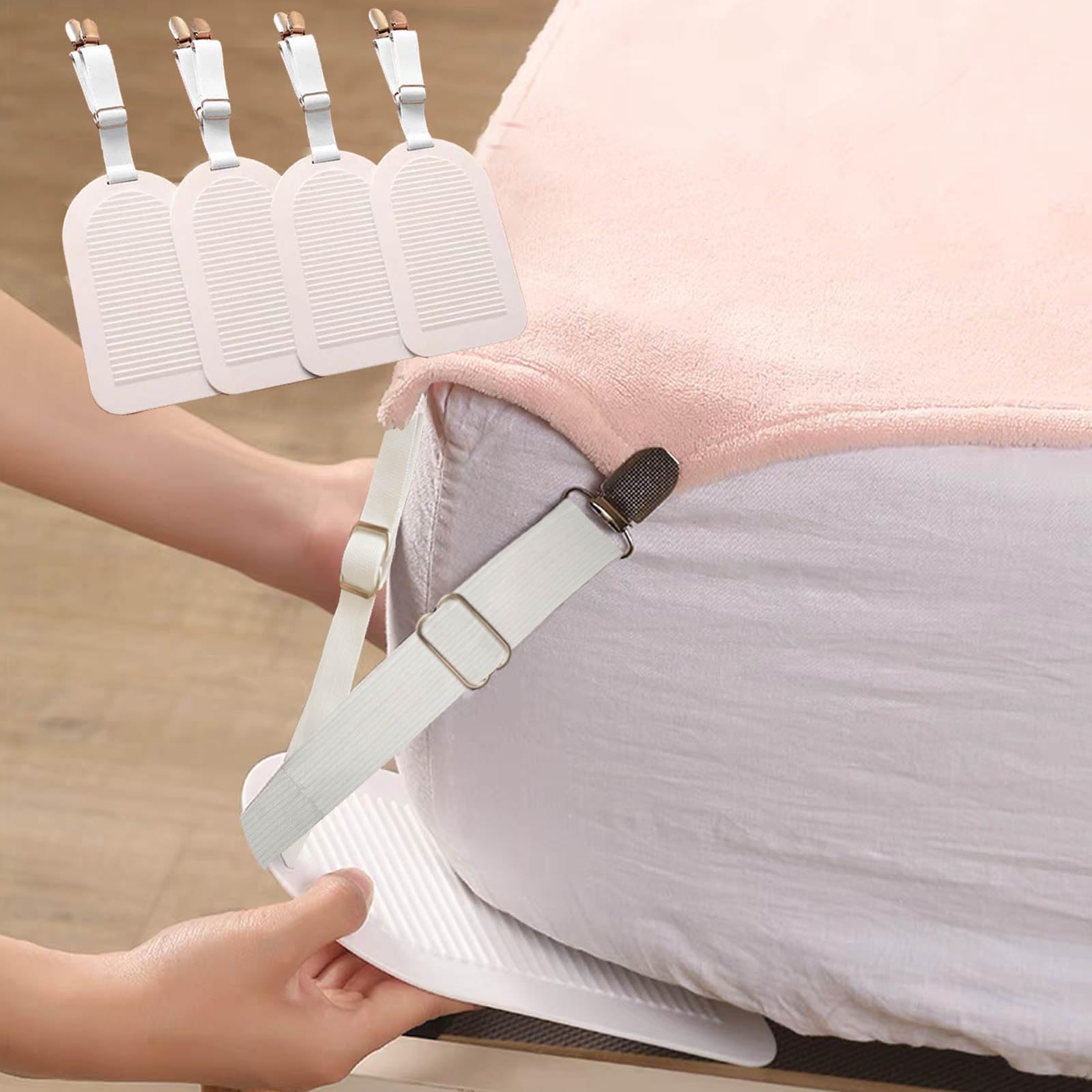 Bed Sheet Holder Straps (4-Pack)