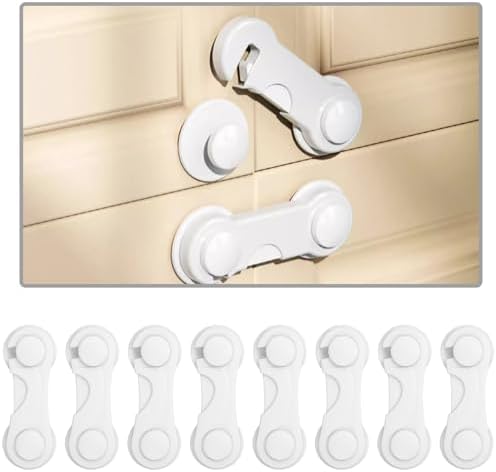 Adhesive Cabinet Locks (8-Pack)