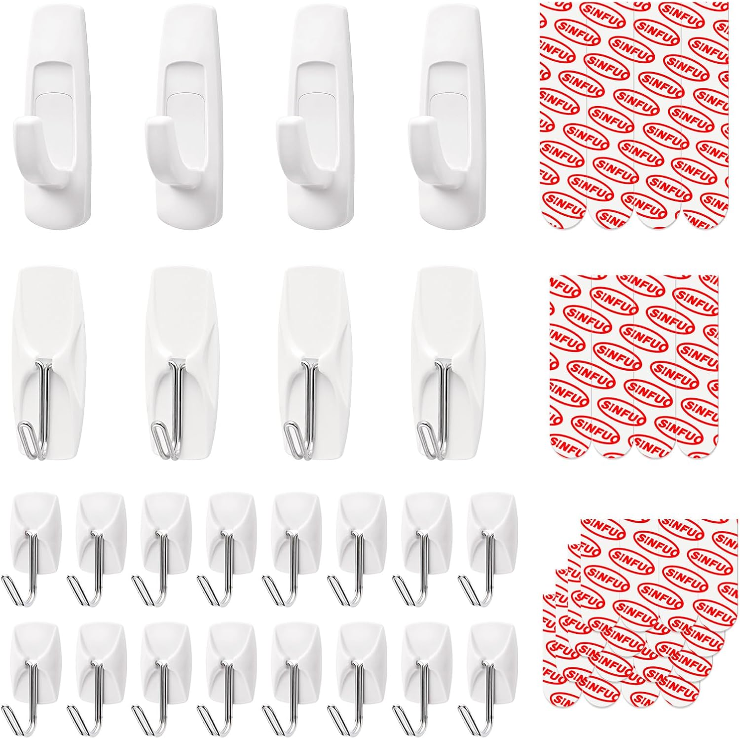 Adhesive Hooks Variety Pack