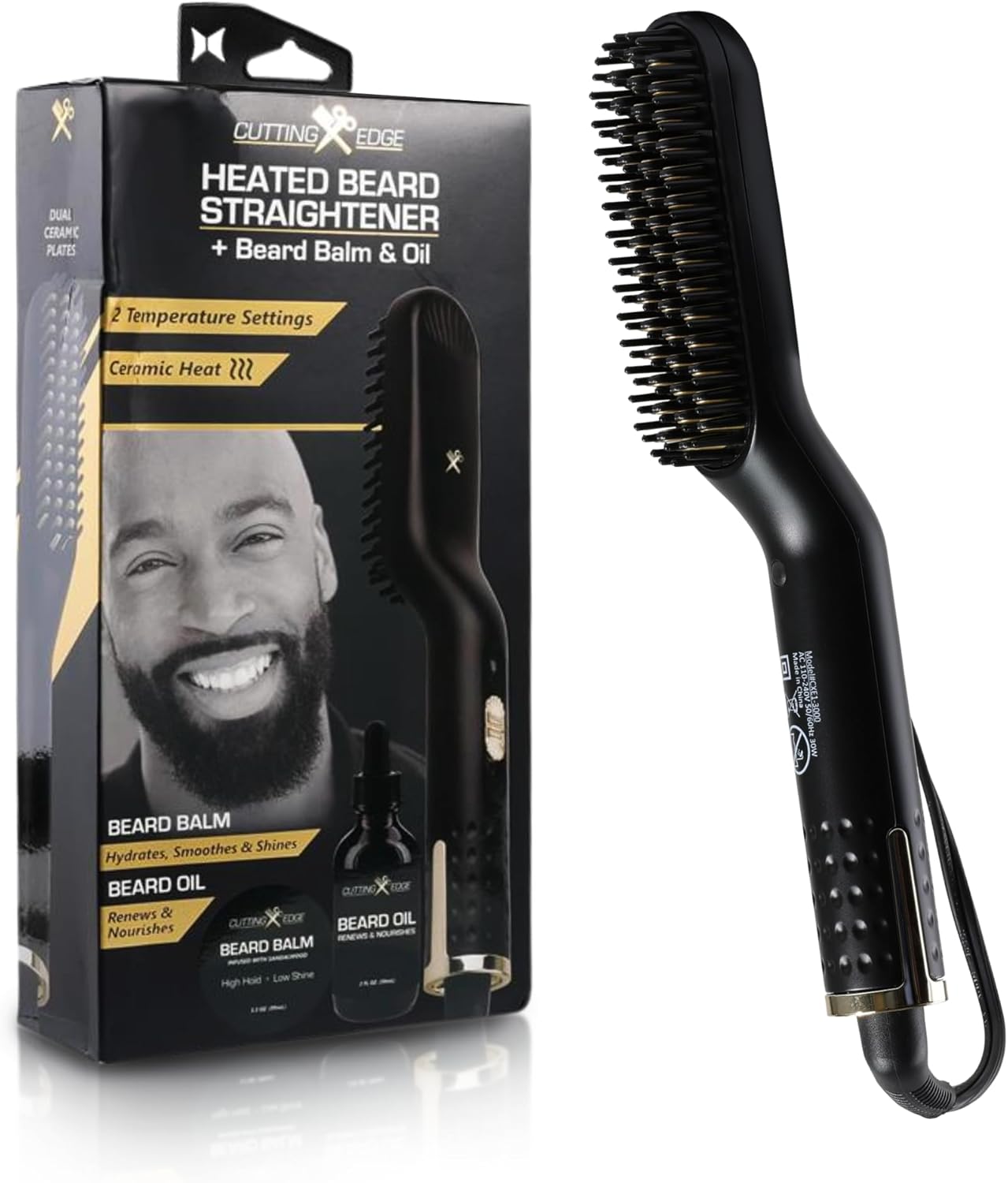 Heated Beard Straightener Brush
