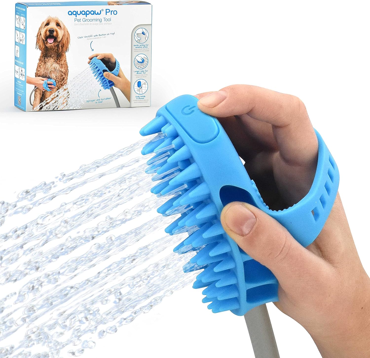 Wearable Dog Bath Brush with Sprayer