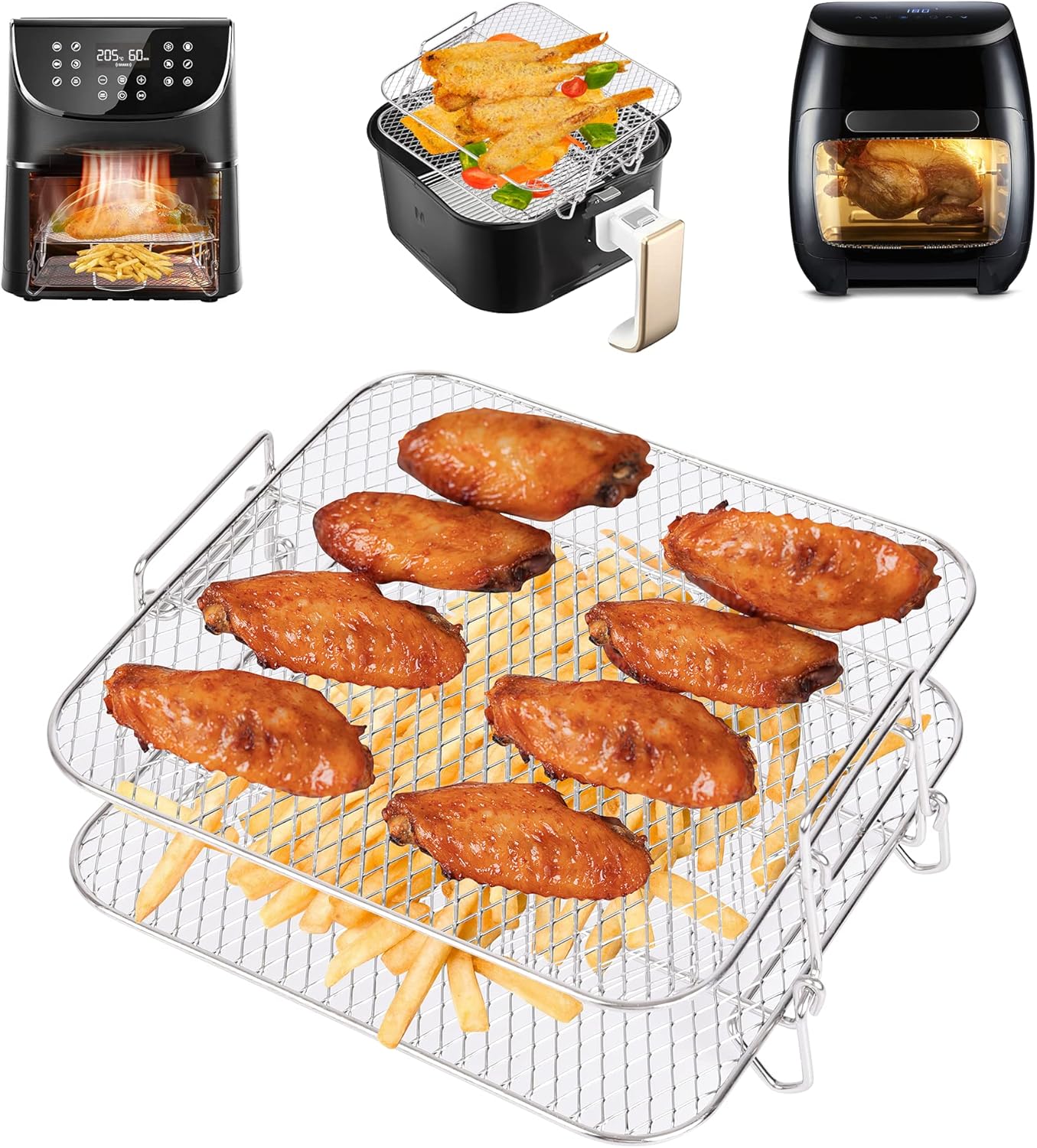 Air Fryer Rack Stackers (2-Tier)