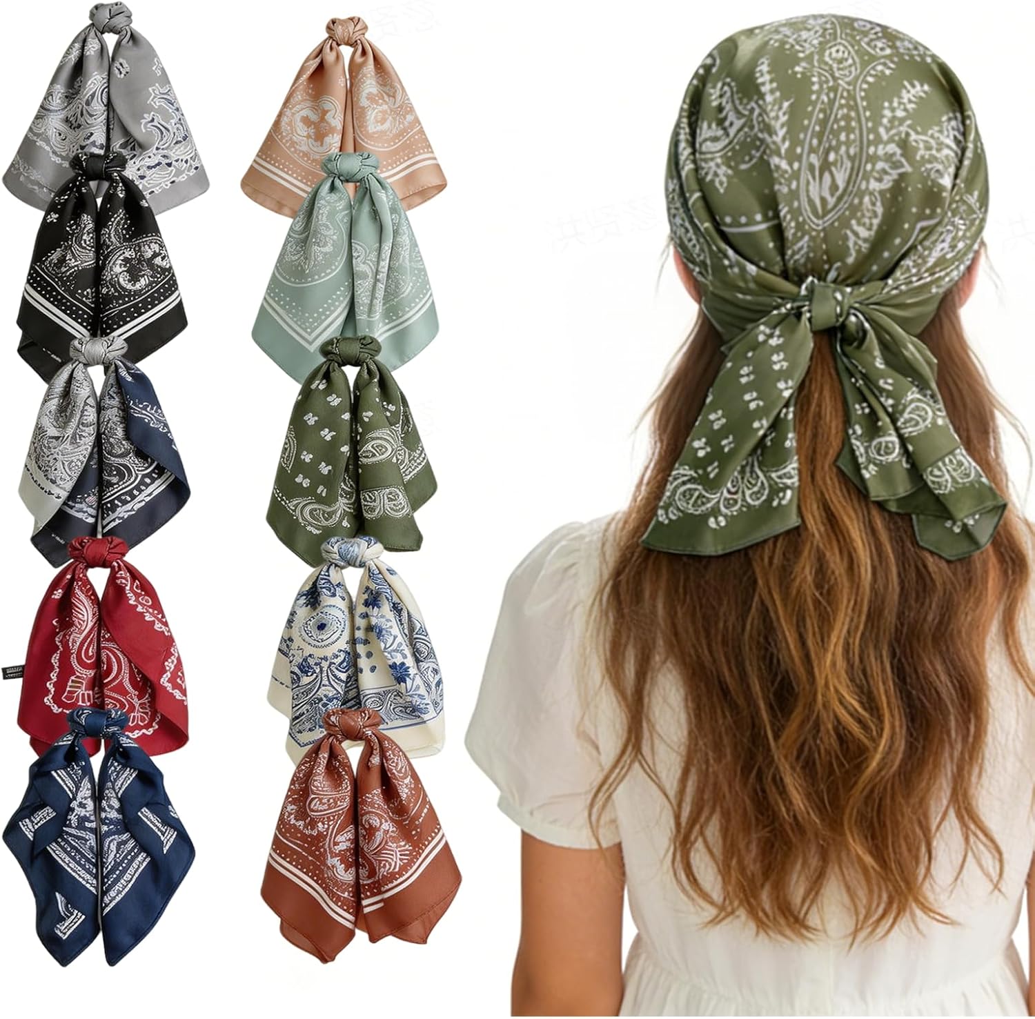 Silky Square Neck Scarf