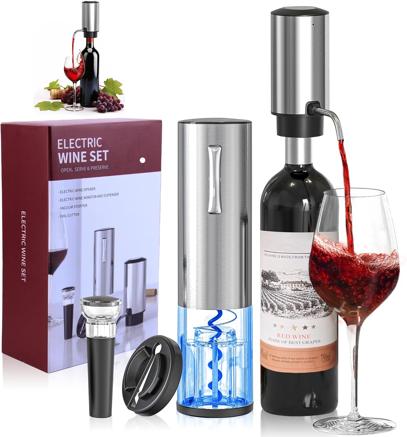 Electric Wine Opener Set