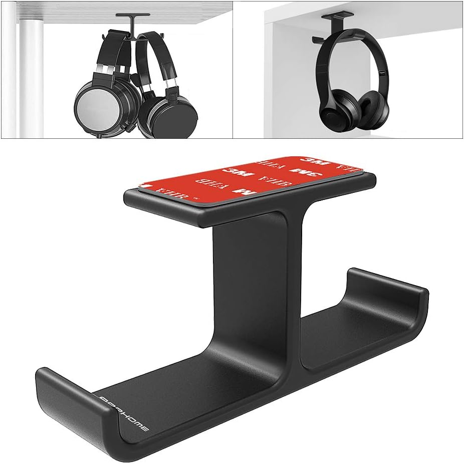 Under-Desk Headphone Hook (2-Pack)